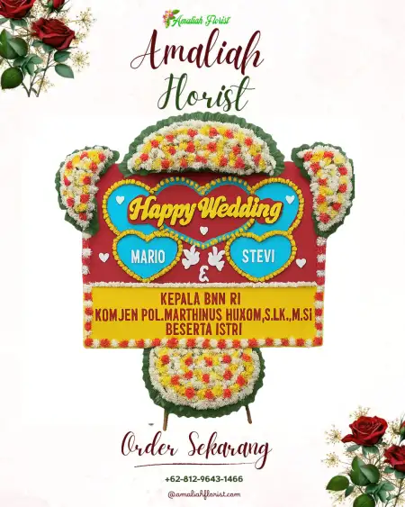 Papan Bunga Pernikahan Rawakalong